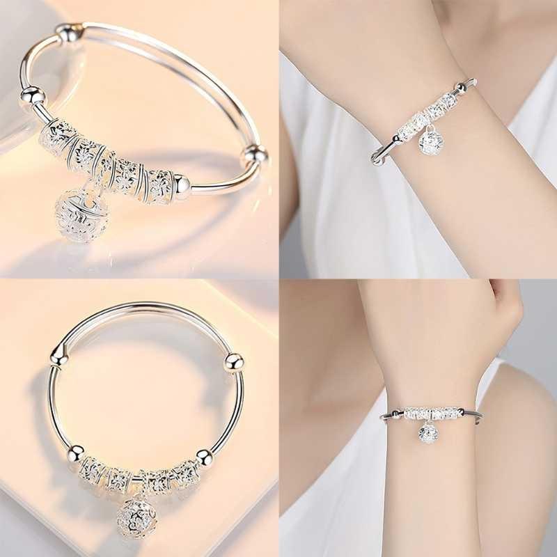 Buy 1PC Silver Plating Charm Bracelet Women Silvering Jewelry