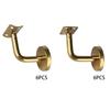 6x Stair Hand Rail Brackets,Banister Support Stairways Handrail Support Bracket Hardware for Hand Railing, Office, Guardrail