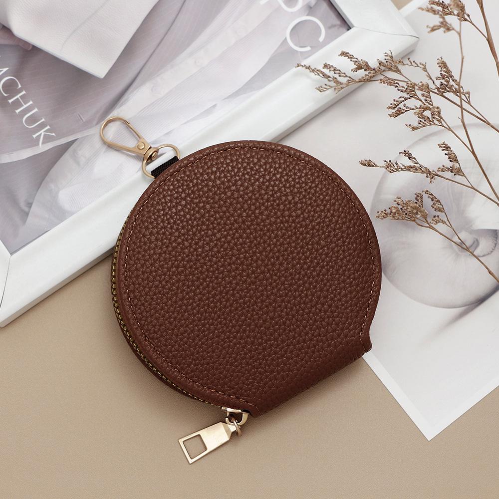 Korean INS Style Women's Round Mini Wallet and Makeup Coin Purse