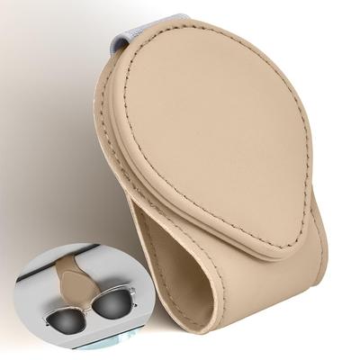 Car Sunglasses Sunglasses Holder for Protects Your Sun Visor Car Glasses Easy 1 Piece Holder, Glasses, Eyeglasses, Mount, Clip, Installation, Beige,