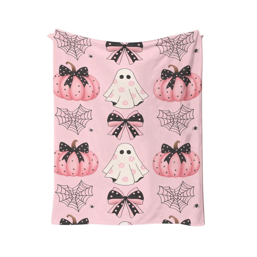 Flannel Blanket 70 Cm Halloween Printed Cozy Soft Throw for Couch Bed