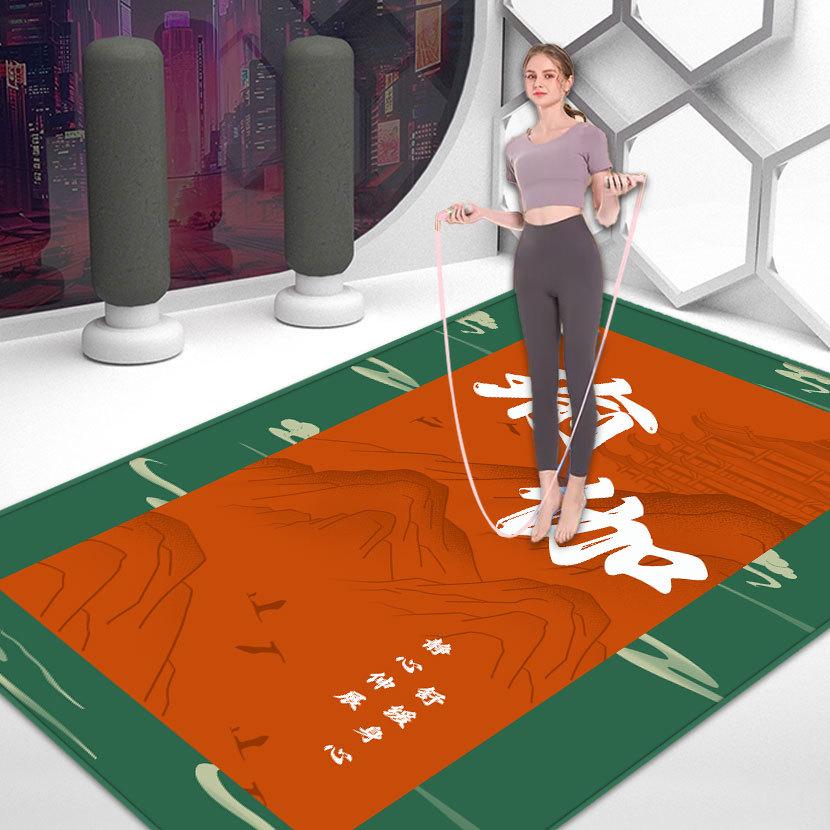 Schalldämpfende, rutschfeste, stoßabsorbierende Übungsmatte für Springseilspringen, Yoga und Dance-Fitness