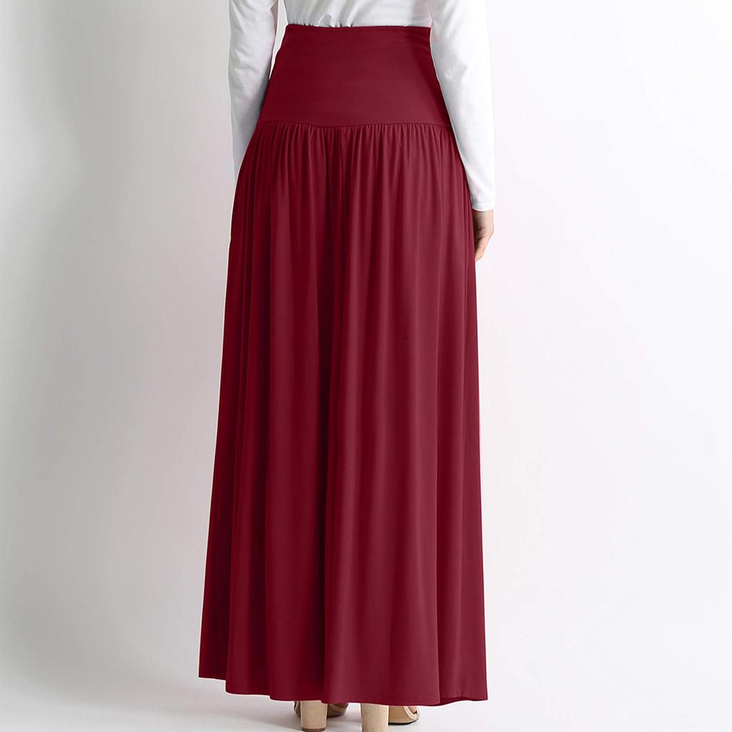 Women's Fashion Color Skirt Mid Length Skirt