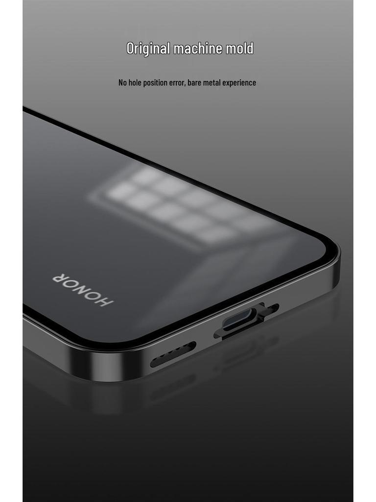Honor 400/400pro Snap-Button Metal Frame Phone Case with Frosted Back