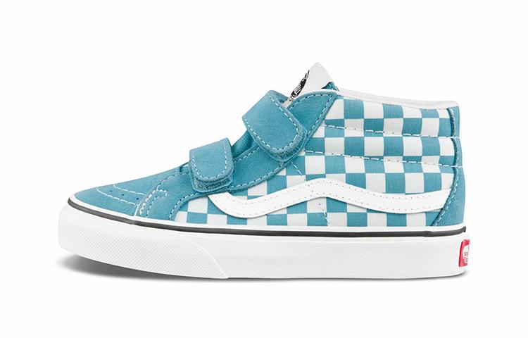 Vans Sk8-Mid Reissue V Kids  Checkerboard - Enamel Blue Sharp Green  VN0A346Y30Y 34
