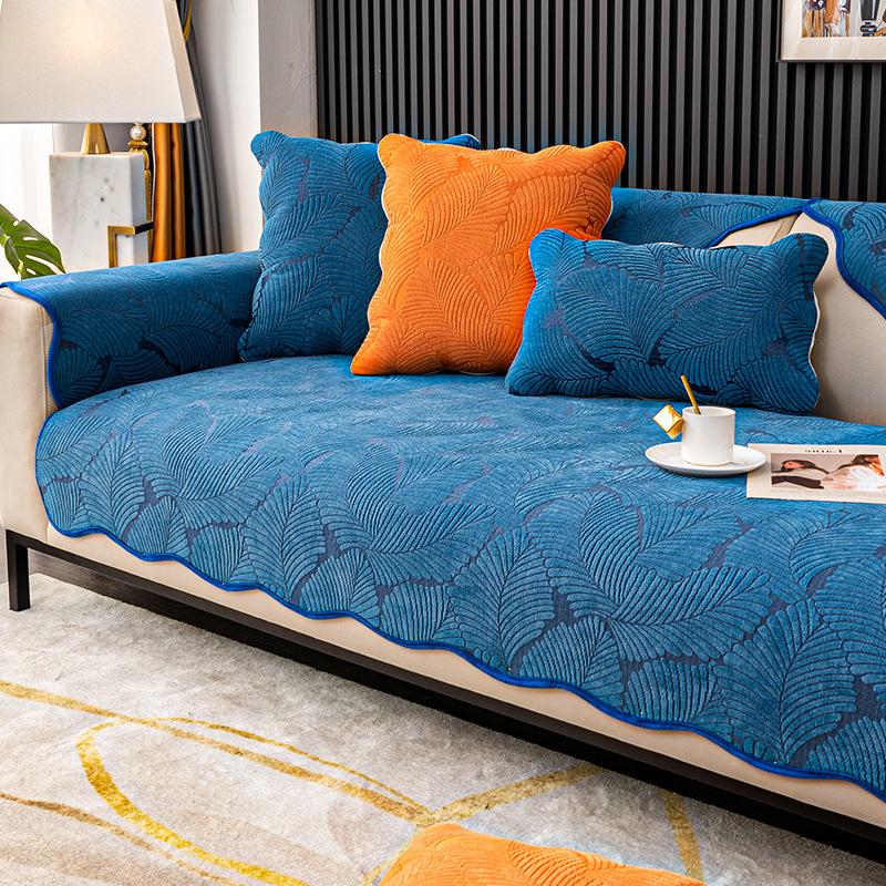 

Подушка для дивана из шенилла, простая современная кожаная подушка для дивана, нескользящий чехол для дивана, универсальное утолщение Four Seasons 70*70cm