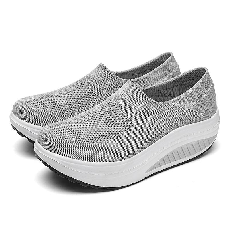 Plus Size Lightweight Slip-On Sneakers with Thick EVA Sole for Nurses