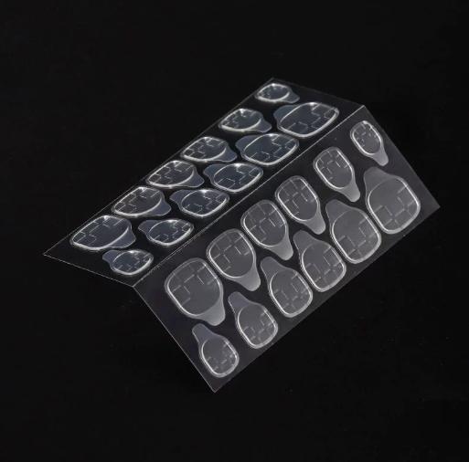 17 Sheets Press Nails with Indentation, Nail Tips for Manicure, DIY Supplies, False Nails with Sticky Tabs