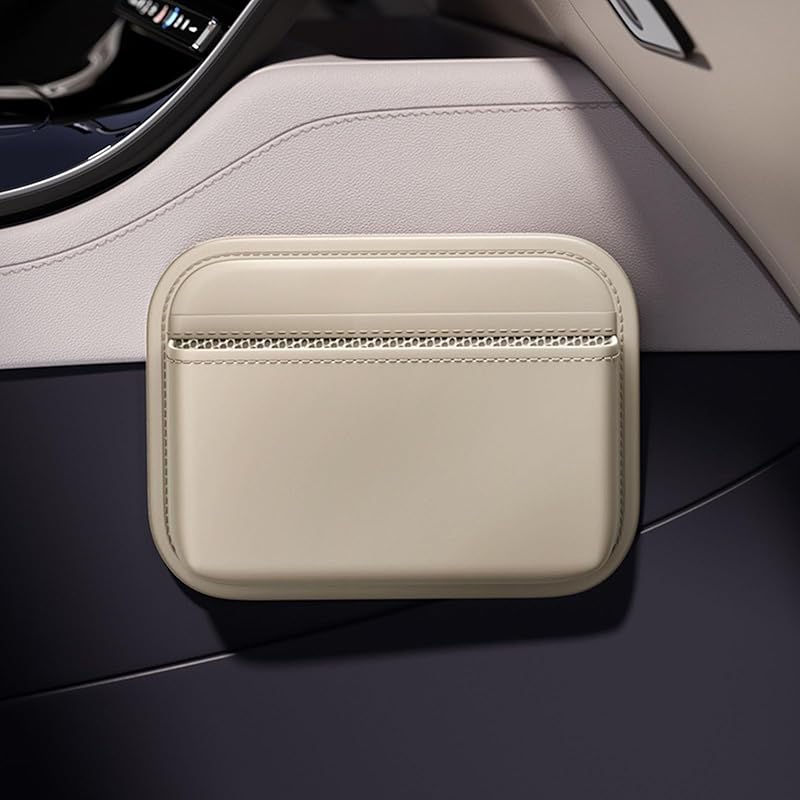 Driver'S Car Storage Bag, Small Car Side Pocket Organizer For Car Seats, Doors And Consoles, PU Leather (Black)