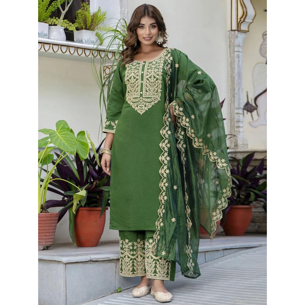 Pakistani Wedding Wear Salwar Kameez Bollywood Women's Kurta Palazzo Dupatta Set