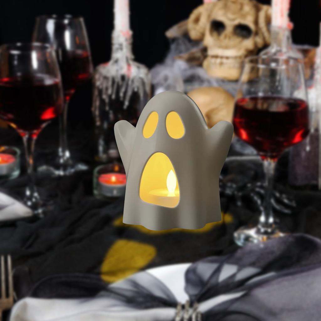 Halloween Ghost Lamp Shade Eco Friendly PLA Material Safe Flame Retardant Design Portable Spooky Decor For Indoor Outdoor Party Storage