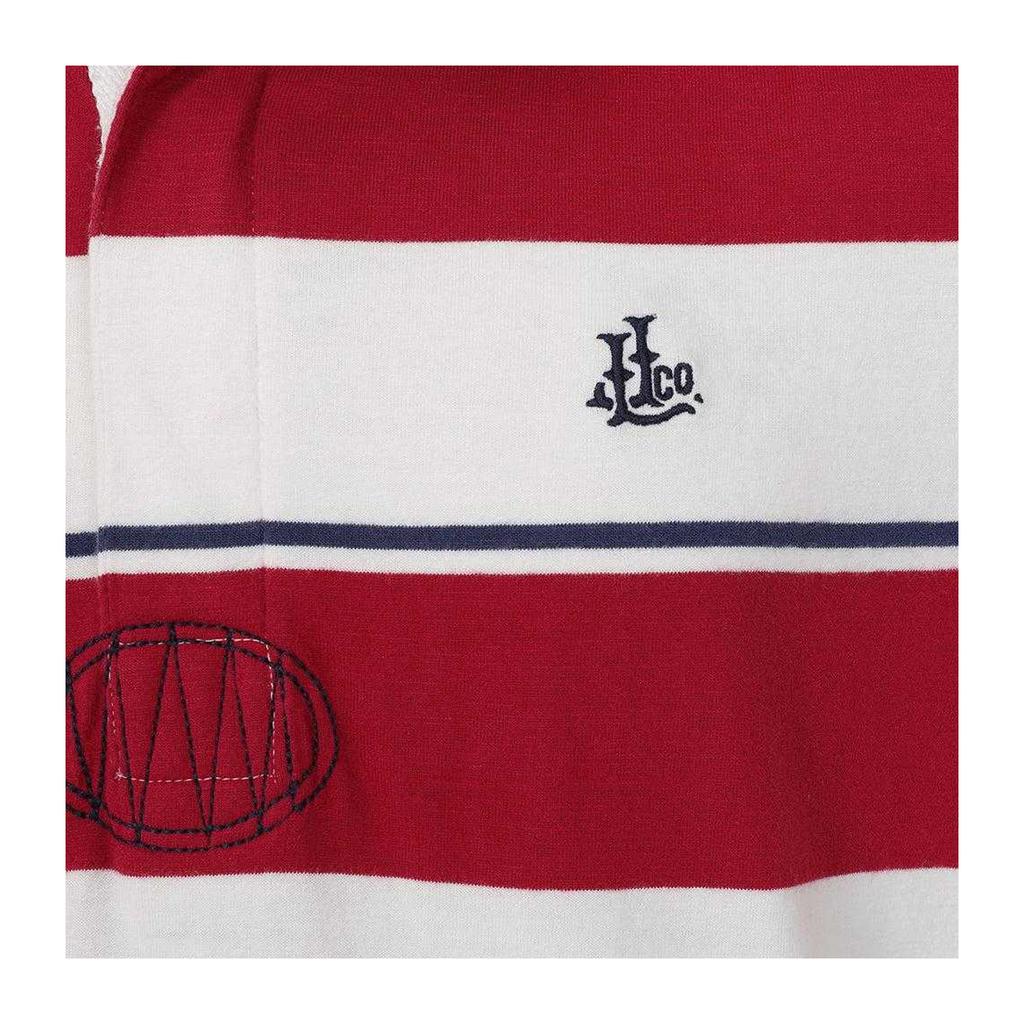 Lazy Jacks Mens Striped Short-Sleeved Rugby Polo Shirt