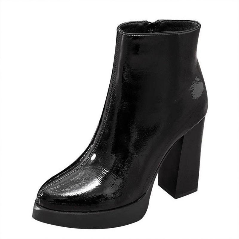 Fashion Super High Heels Women Snow Ankle Boots Platform Pointed Toe Sexy Shoes Chunky Chelsea Boots 2024 Trend Winter Goth Botas Mujer