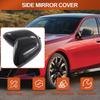 For BMW Series 5 G60 2024 Rearview Side Mirror Cover Wing Cap Exterior Door Rear View Case Trim Carbon Fiber Black ABS