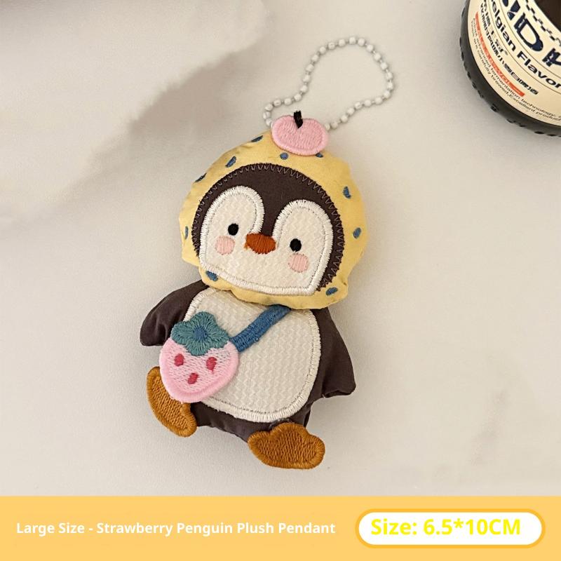 Cute Penguin Doll Plush Pendant Keychain Creative Cartoon Lanyard Necklace Stuffed Doll Toys Funny Backpack Decoration Gifts