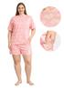 Women's Pajamas 4XL Cotton Short Sleeve Nice For Summer Loose Shorts Soft