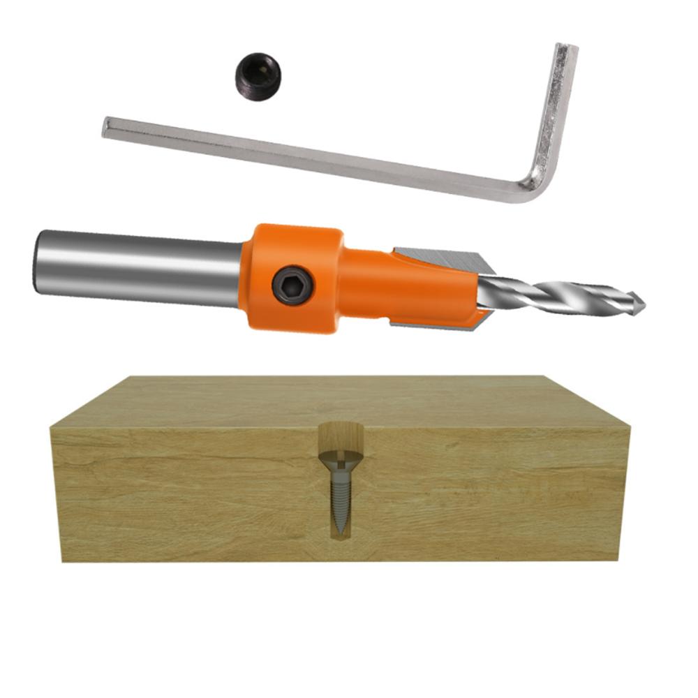 1PCS 8/10mm Shank HSS Woodworking Countersink Router Bit Screw Extractor Remon Demolition for Wood Milling Cutter
