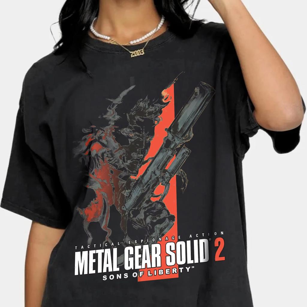 Metal Gear Solid Snakes TShirts Crewneck Cotton Snake Short Sleeve Tee Funny Metal Gear Shirt Crewneck All Seasons Clothing