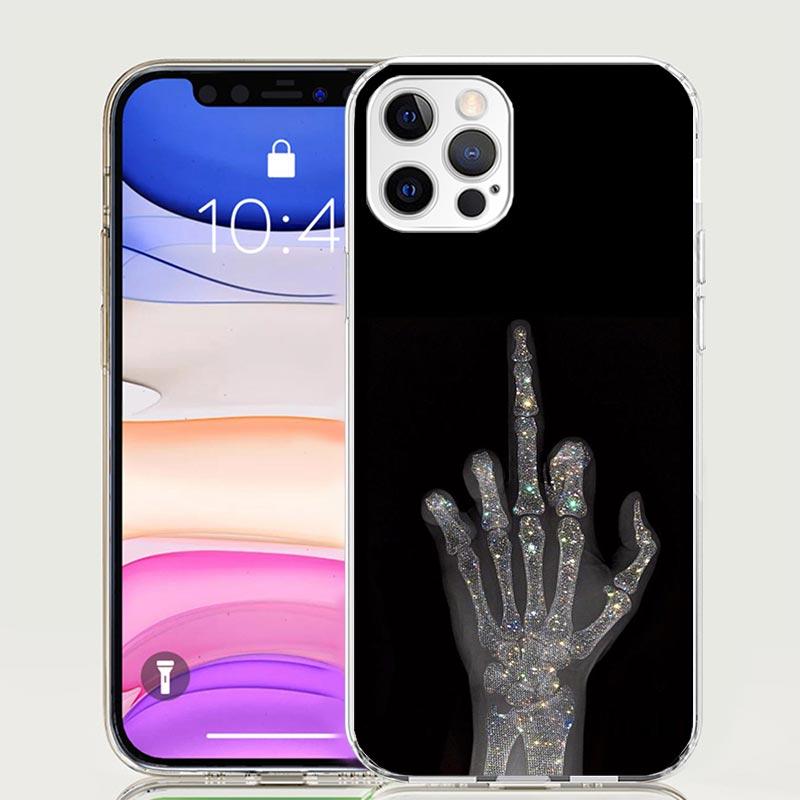 Middle Finger Phone Case for Apple iPhone 17 Air 16 15 Plus 14 + 13 Mini 12 11 Pro Max 7 8 SE 16Max Soft Shell Cover Coque 17 Ai