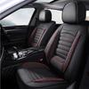 Black & White Faux Leather Car Seat Covers - Universal Fit, Lumbar Support, Waterproof, Anti-Slip, Durable for Cars, SUVs, Truck