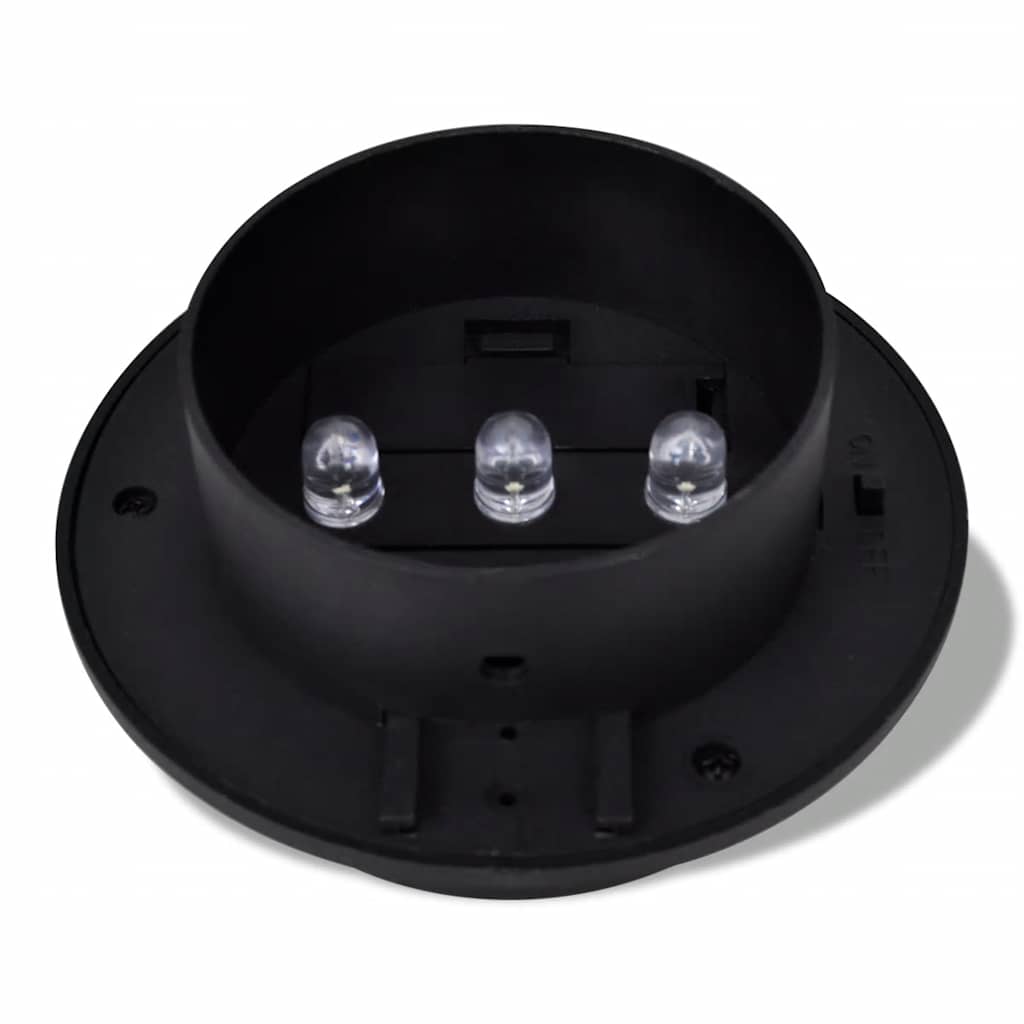 6x Außenlampe Sonnenlichtset Zaunlicht Schwarz