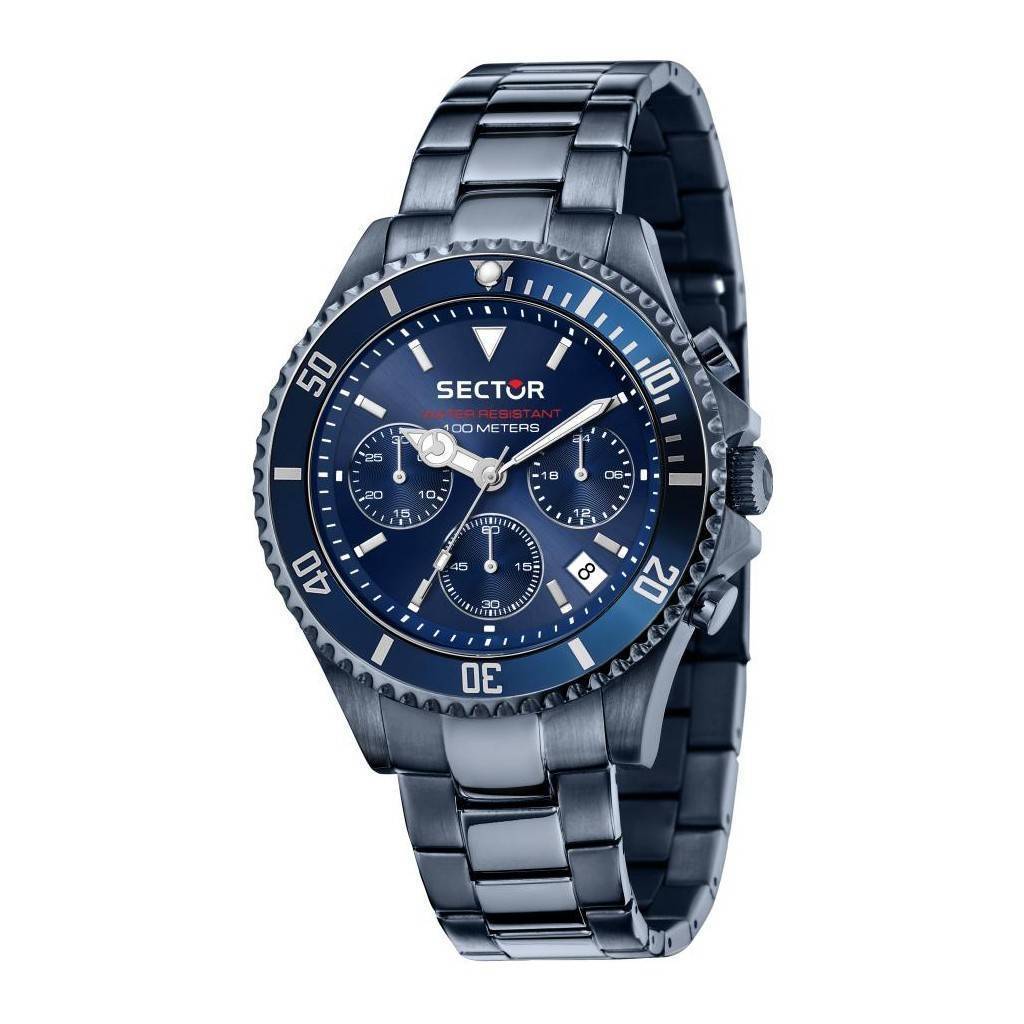 

Sector 230 Хронограф Темно-синий циферблат Нержавеющая сталь Кварцевый R3273661026 100М Мужские часы синий