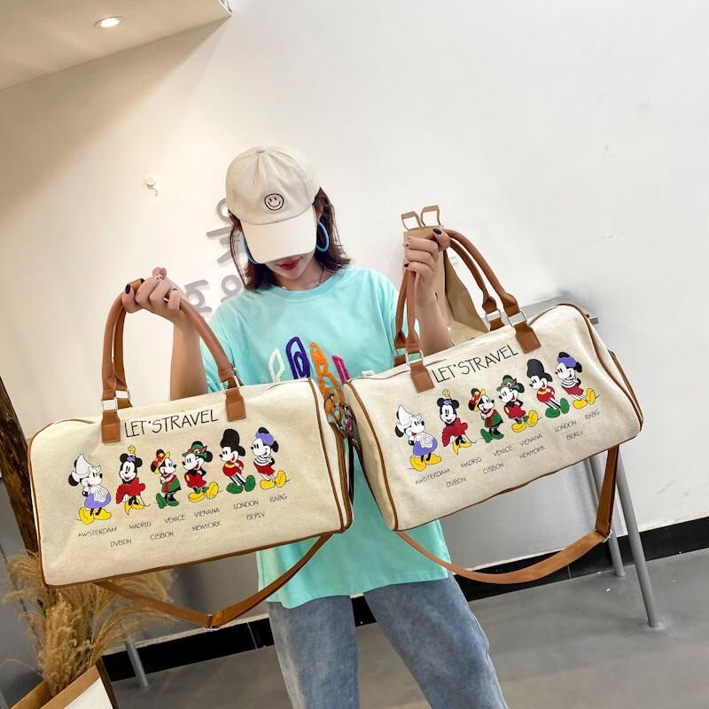 OLOMM Mickey Canvas Travel Gym Bag