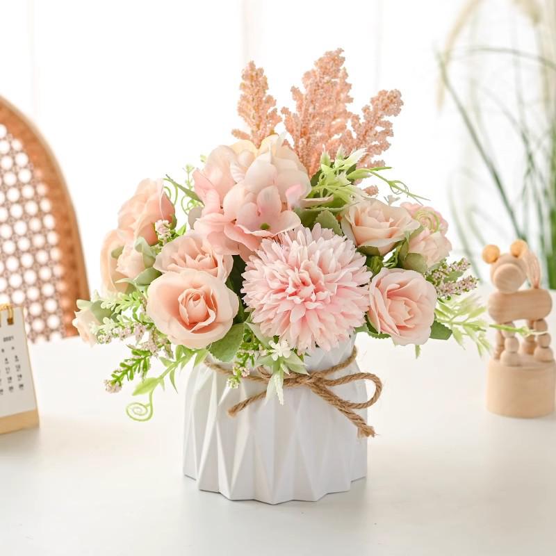 Indoor Artificial Flower Bouquet Decor for Office or Living Room