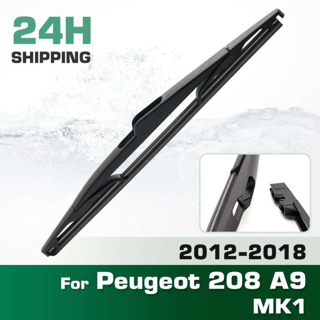 Rear Windshield Wipers Blades,Premium All-Season Wiper blades Replacement For Peugeot 208 A9 MK1 2012-2018,Natural Rubber Bayonet,Easy to Install 14″