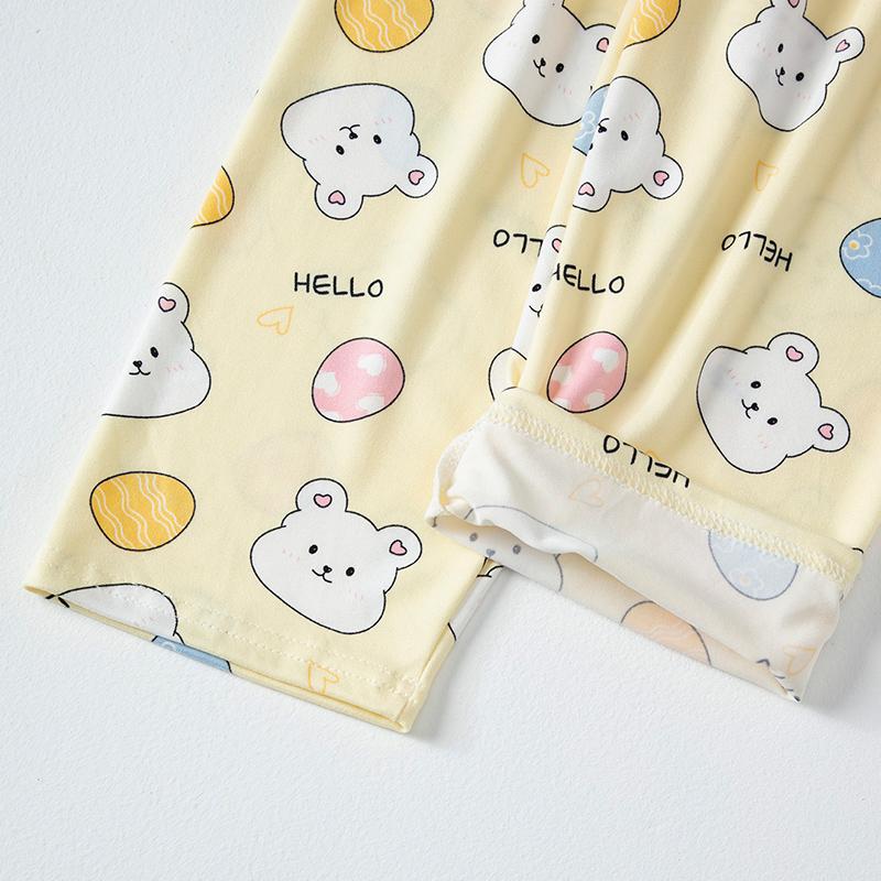 2-piece Children's Four Seasons Thin Underwear Set Boy Comfortable Autumn Clothes Girl Cute Printed Autumn Pants Set