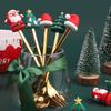 2/4/6Pcs Christmas Fork And Spoon Set,Stainless Steel Creative Tableware,Coffee Tea Dessert Forks And Spoons Gift Set