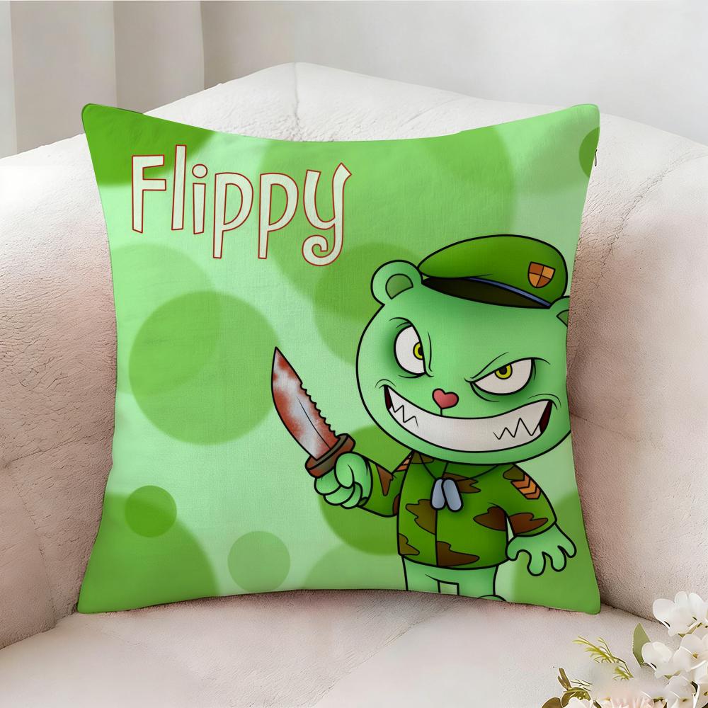 Happy Tree F-Friends N-Nutty Pillow Case Pillowcase, Double-Sided Printed, Sofa Cushion, Bedroom Headboard Pillow