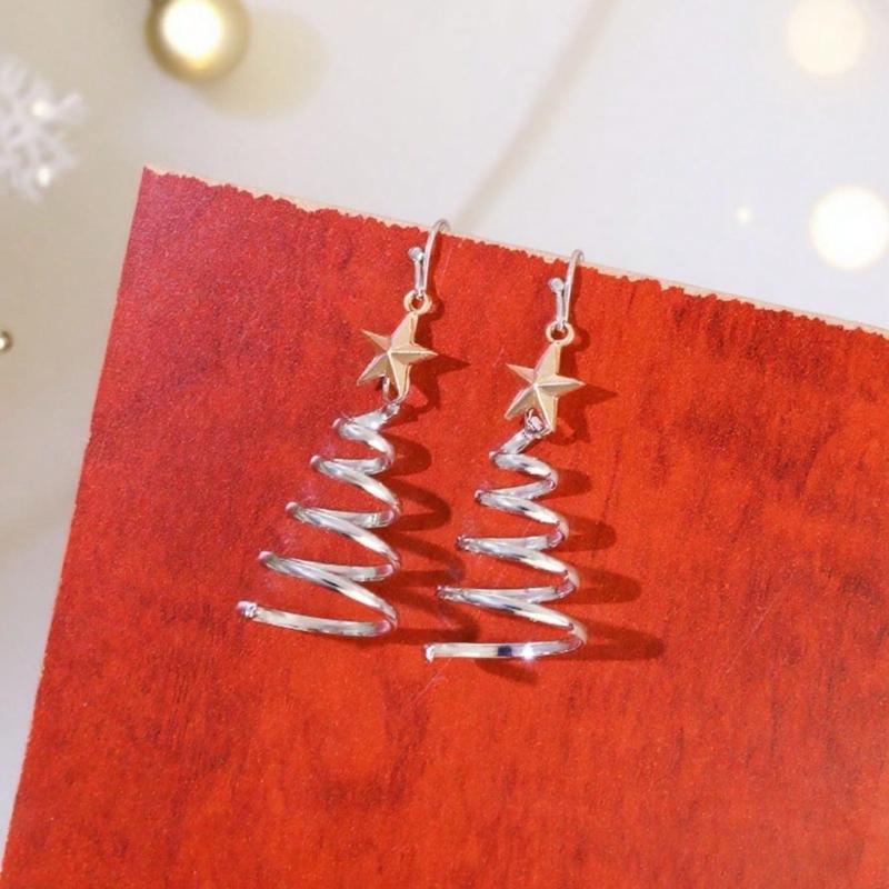 1pair Women Asymmetrical Santa Claus Tassel Earrings, Fashionable Personalized Christmas Style Eardrop