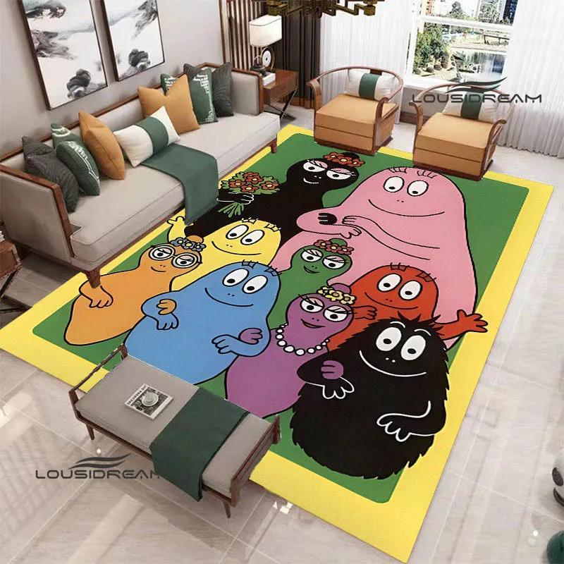Barbapapa Cartoon Printed Carpet Non-slip Carpet Yoga Mat Door Mat Photography Props Kitchen Mat Home Area Rug Birthday Gift