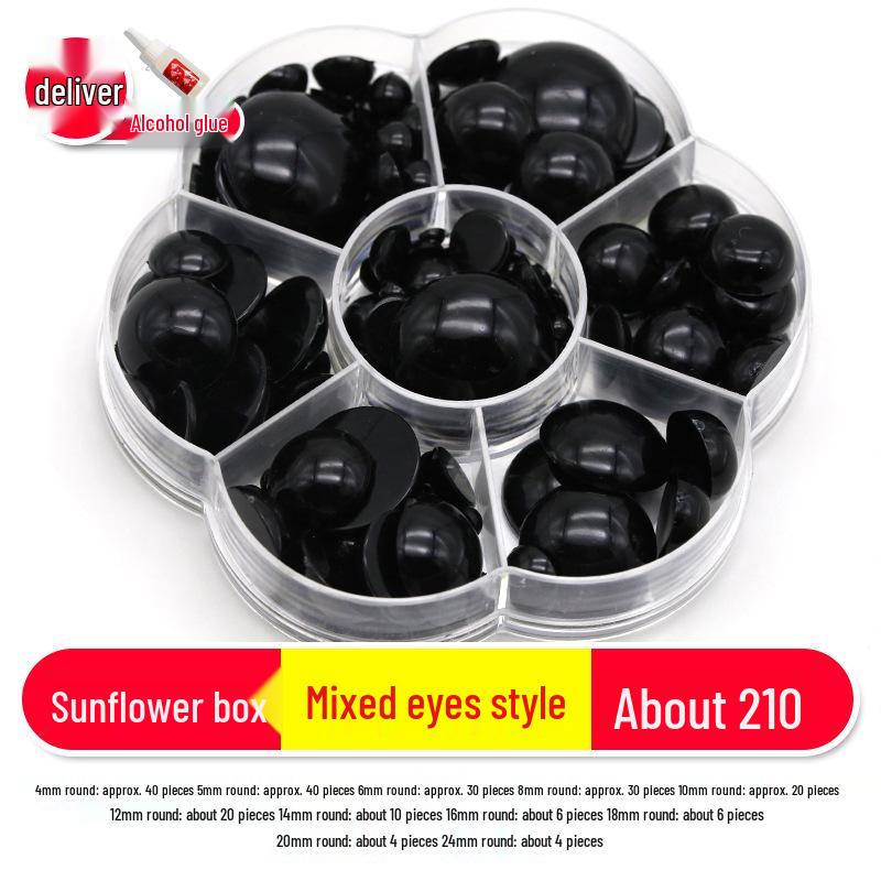 Kids' DIY Colored Eye Stickers for Crafting: Animal-Themed Black and White Eyeballs