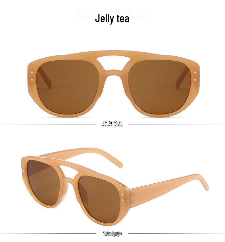 2023 Trendy Double Bridge Sunglasses - European & American Street Style Fashion As Pictured