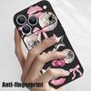 Für iPhone 17 Pro Max Hülle Kirsch-Schleifen Lippen Discokugel Weiches Silikon Lanyard Hülle Für iPhone 16 Pro Max Hülle iPhone 15 14 13 12 11 16E