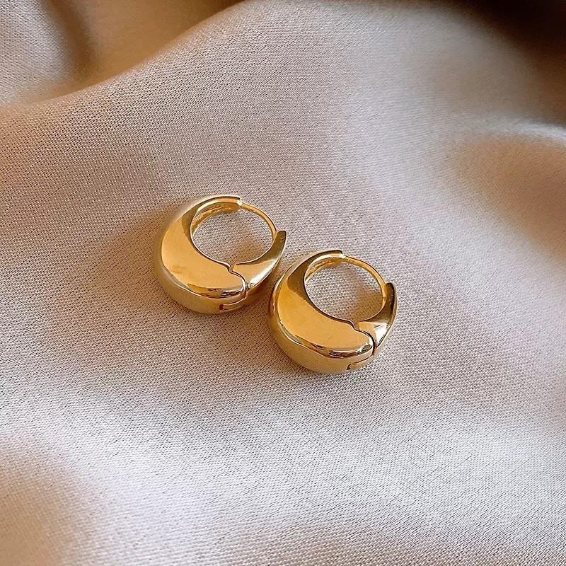 Metal Irregular Earrings European and American Retro Temperament Versatile Earrings Earrings