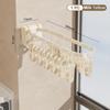 Balcony Drying Rack Folding And Rotating No Punching Suction Drinking Cup Wall Mounted Sock Rack Home Use Storage Durable