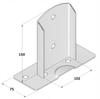 Pole Base 102x150x25mm Galvanized Zinc