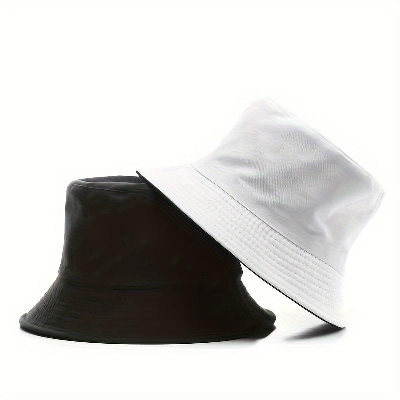 Unisex Reversible Bucket Hat With Double-Layered Fabric For Sun Protection