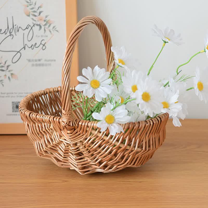 Woven Wicker Picnic Basket