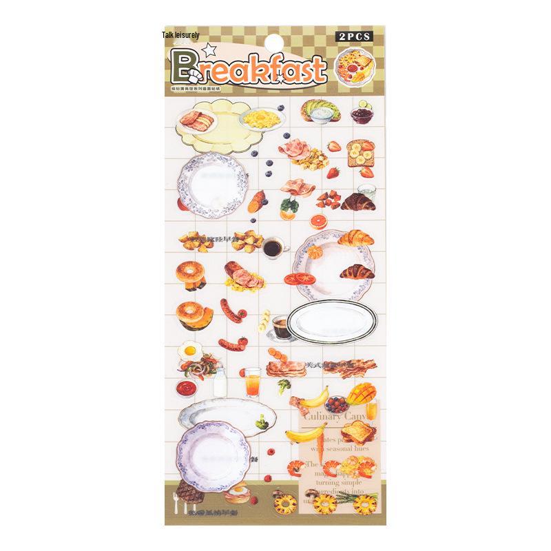 Yu Xian Colorful Rice Series Pet Landscape Stickers - Korean Style DIY, 2 Sheets, 6 Designs