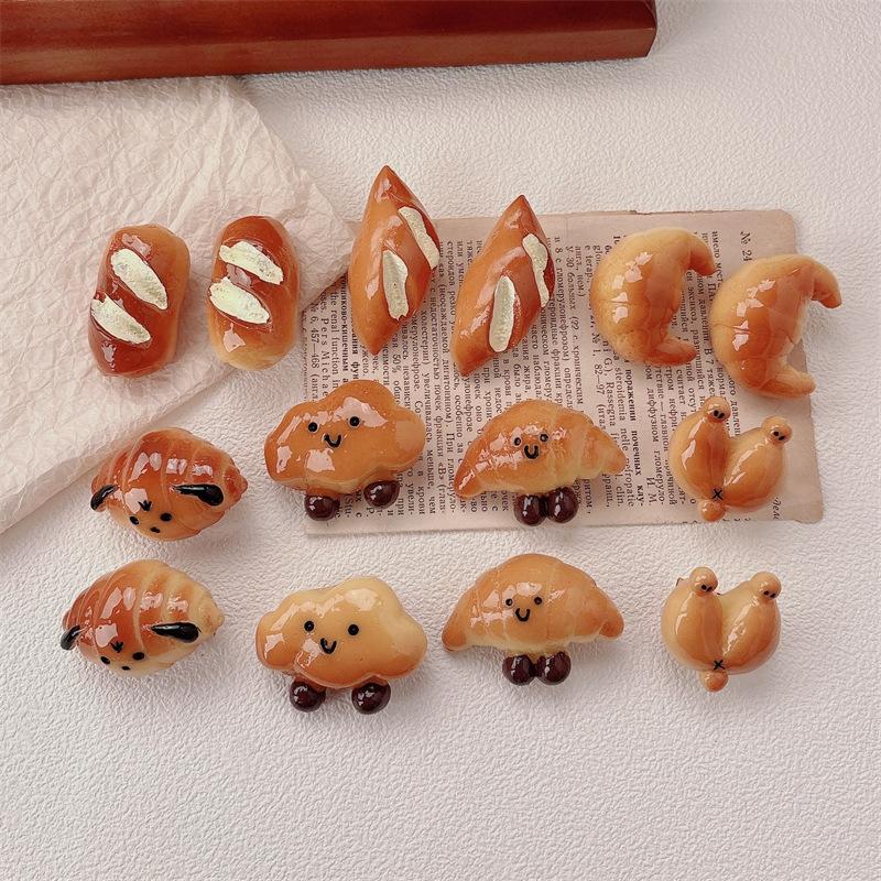Baby Girls Cute Simulation Food Hairclip Kids Resin Croissants Waffles Cookies Hairpin For Children Accessory