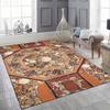 3D Illusion Tunnel Carpet Optical Wood Grain Appearance Unique Home Illusion Psychedelic Visual Carpet Black Decorative Carpet
