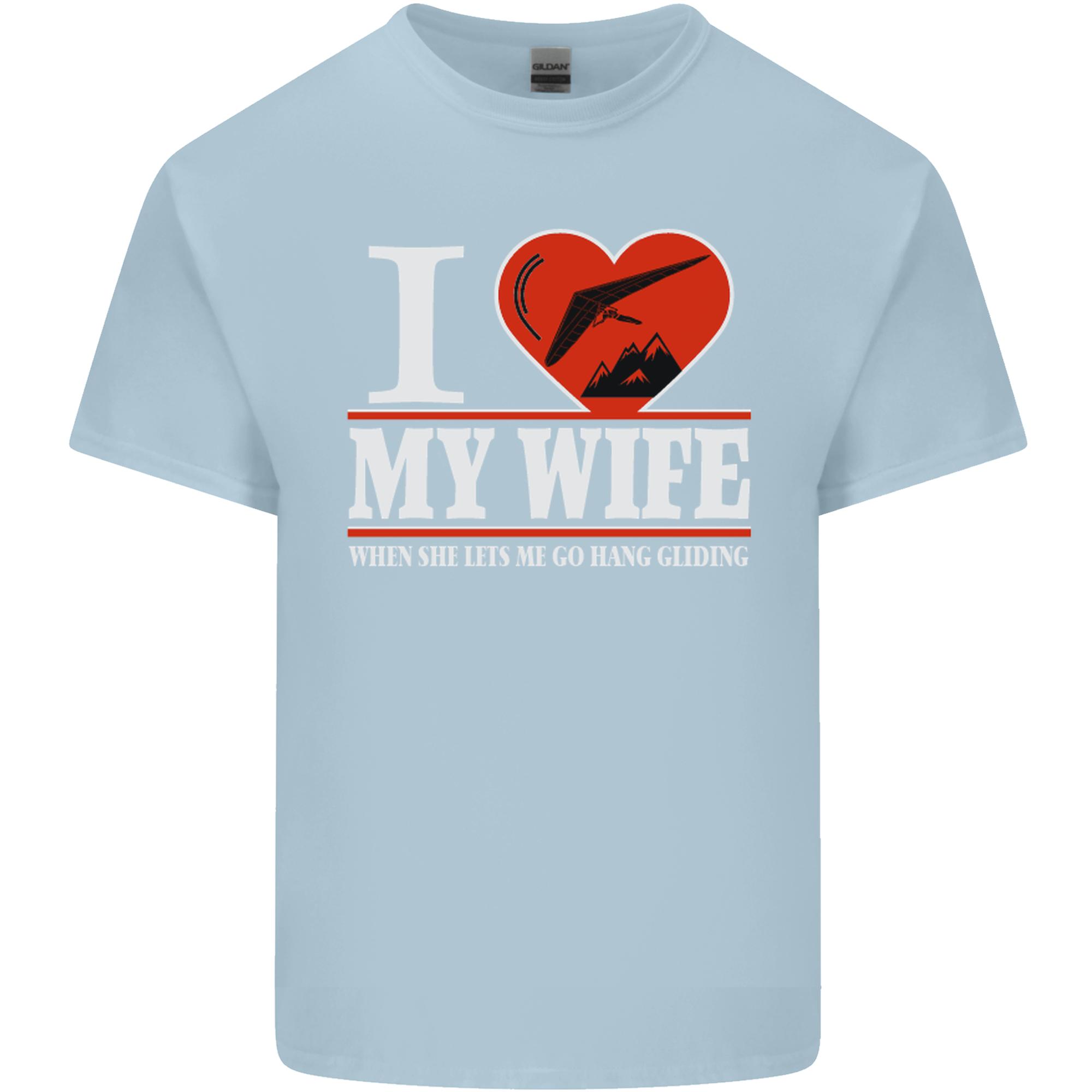 I Heart My Wife Hang Gliding Hang Glider Unisexs Light Cotton TShirt S