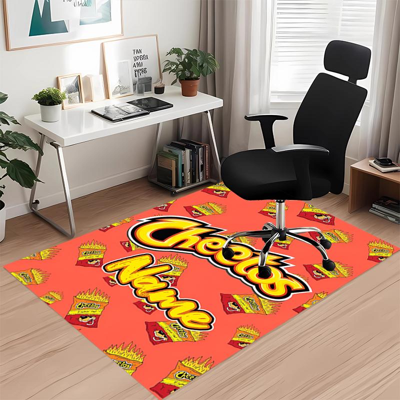 Custom Name Cheetos Printed Carpet, for Office Chair Living Room Bedroom Kitchen Room Decor Gifts.