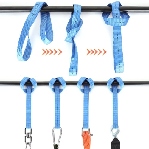 RILIHII [12-Pack] Tie-Down Straps (2.5x40cm, Blue) with Soft Loops, Can Be Used As Sub-Belts, Ring Belts, Locking Straps, Cargo Tie-Down Auxiliary Bel