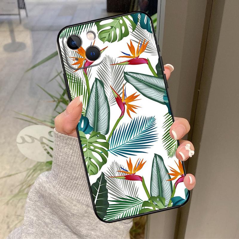 

Retro Banana Leaf Plant Case For iPhone 17 Pro Max 15 14 13 12 11 16 Pro Max Plus 12 13 Mini 16e 17 Air Back Cover iPhone 16e