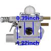 Walbro WT-424 Carburetor for ECHO GT-2400 SRM-2400 PE-2400 PPT-2400 PP-1250 SRS-2400 TT-24 Trimmer 12300052133